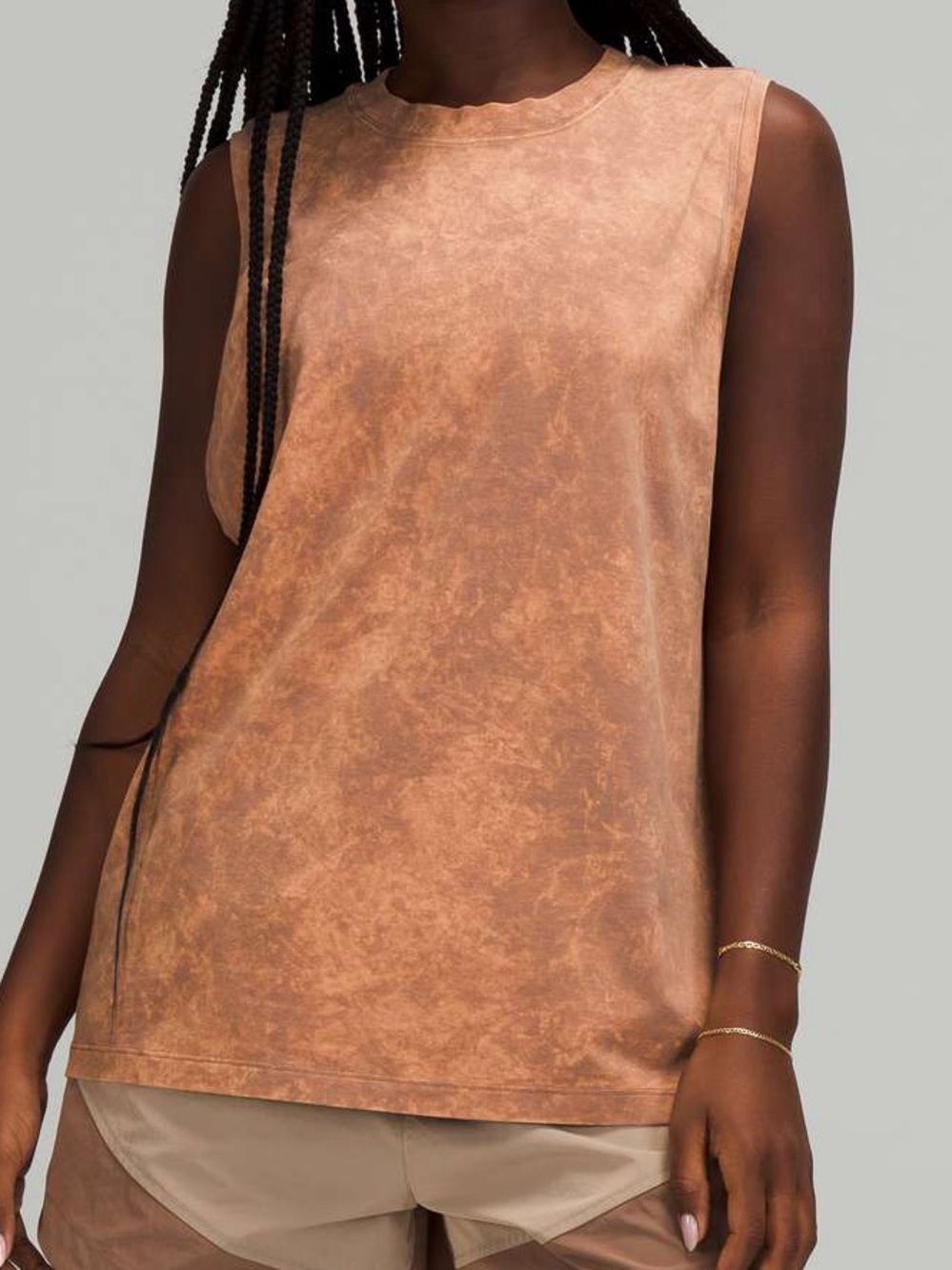 Lululemon All Yours Tank Top Cloudy Wash Cacao size 8 W1CY7S